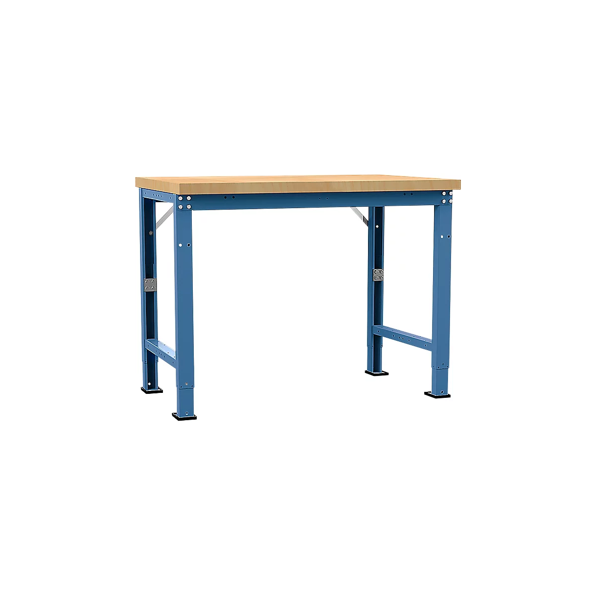 Manuflex Werkbank Profi Spezial, Tischplatte Multiplex, 1250 x 700 mm, brillantblau