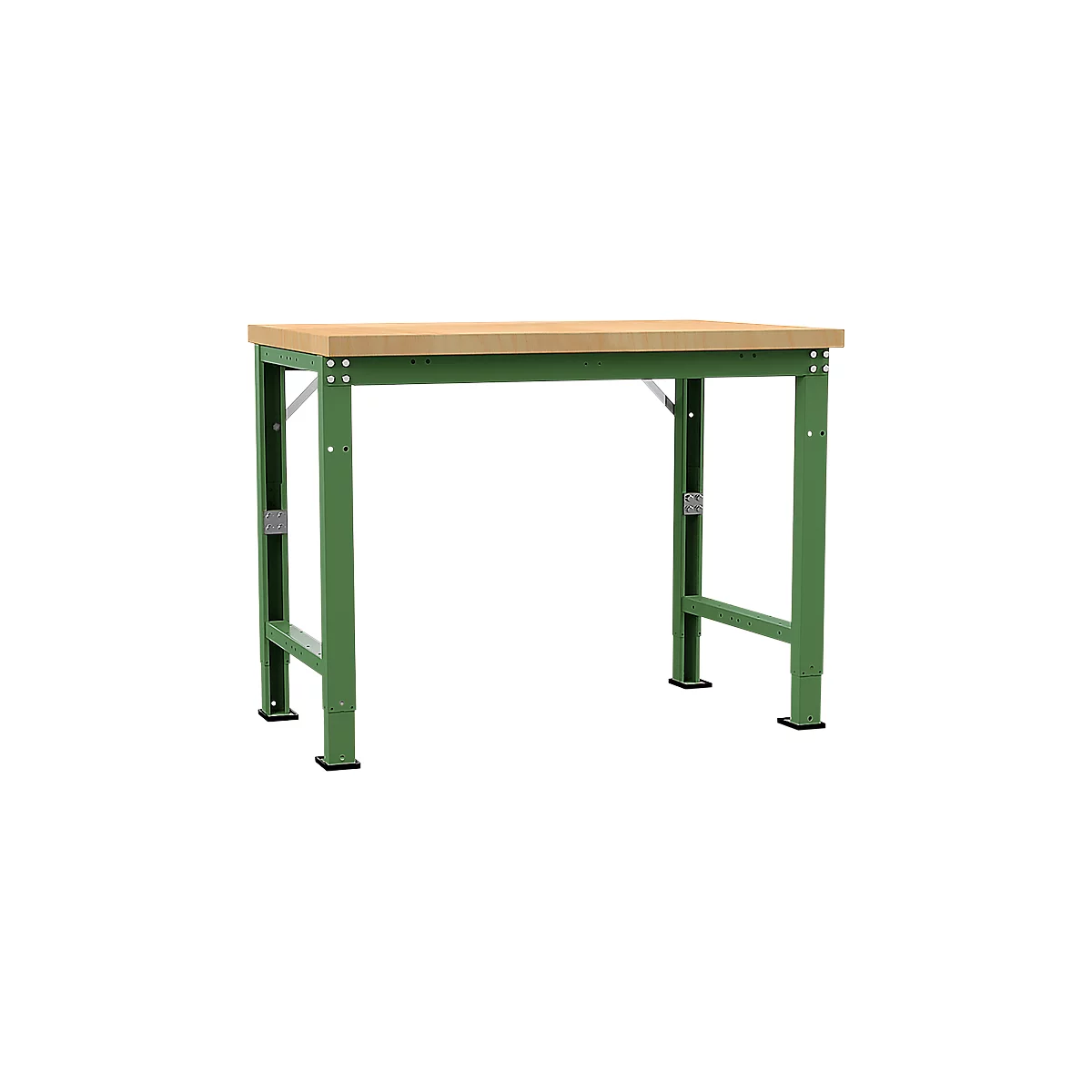 Manuflex Werkbank Profi Spezial, Tischplatte Multiplex, 1250 x 700 mm, resedagrün