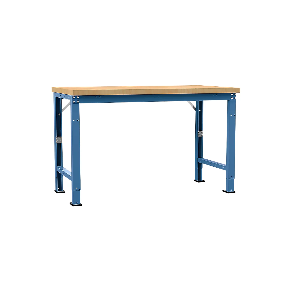 Manuflex Werkbank Profi Spezial, Tischplatte Multiplex, 1500 x 700 mm, brillantblau