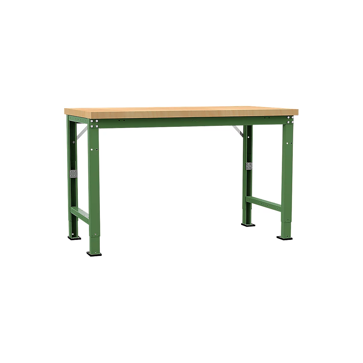 Manuflex Werkbank Profi Spezial, Tischplatte Multiplex, 1500 x 700 mm, resedagrün