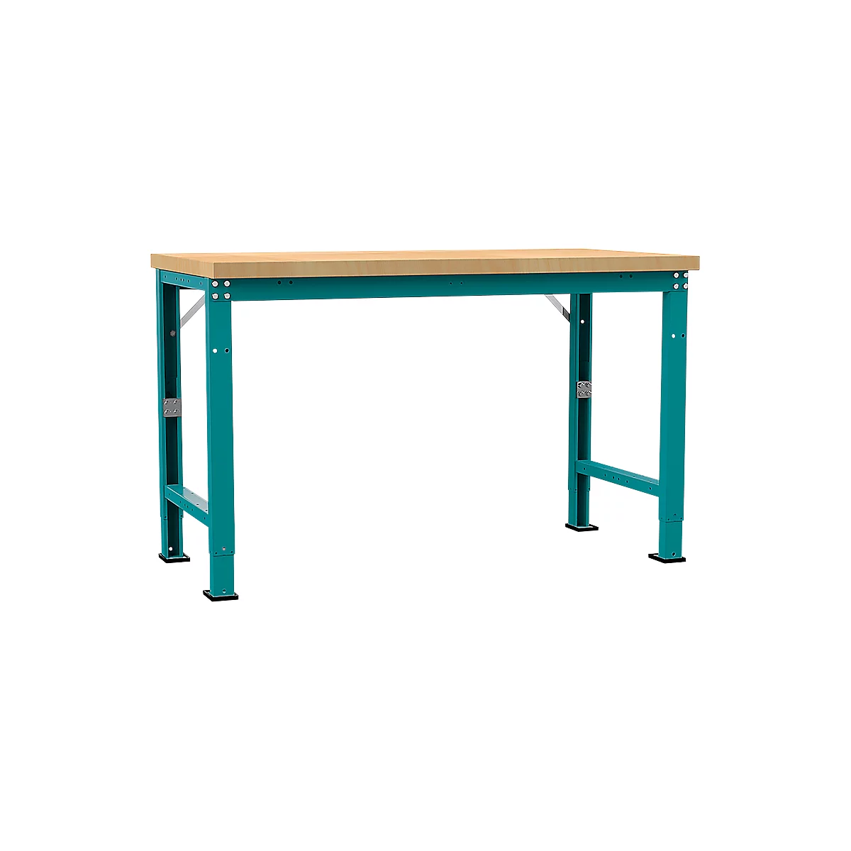 Manuflex Werkbank Profi Spezial, Tischplatte Multiplex, 1500 x 700 mm, wasserblau