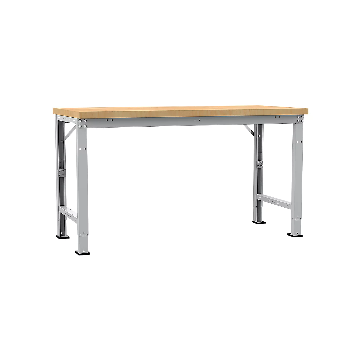 Manuflex Werkbank Profi Spezial, Tischplatte Multiplex, 1750 x 700 mm, alusilber