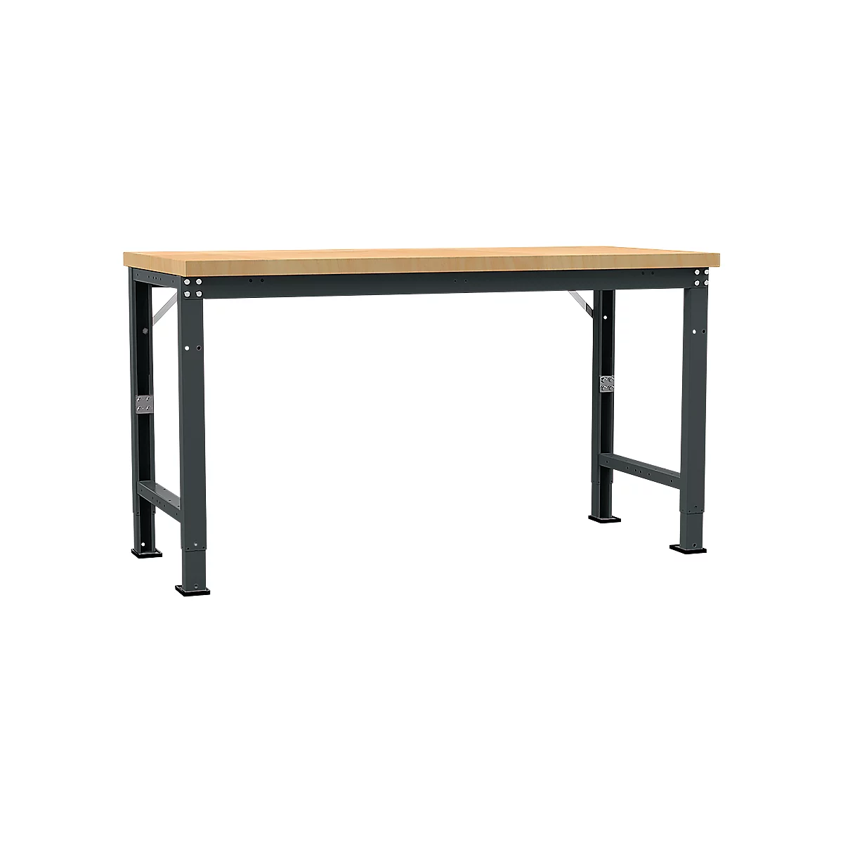 Manuflex Werkbank Profi Spezial, Tischplatte Multiplex, 1750 x 700 mm, anthrazit