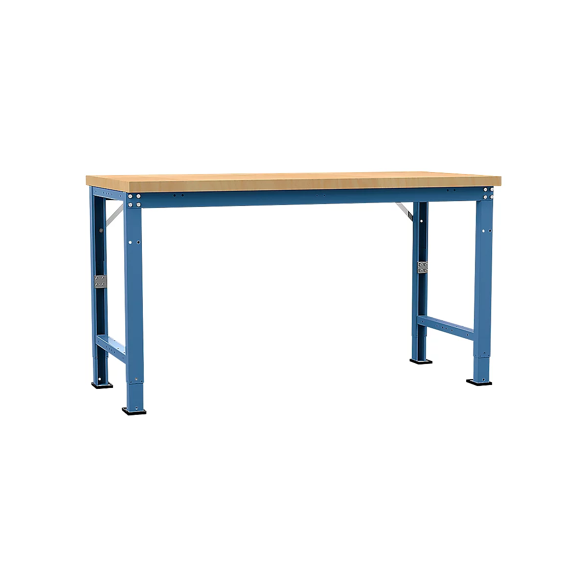 Manuflex Werkbank Profi Spezial, Tischplatte Multiplex, 1750 x 700 mm, brillantblau