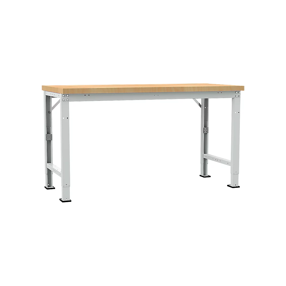 Manuflex Werkbank Profi Spezial, Tischplatte Multiplex, 1750 x 700 mm, lichtgrau