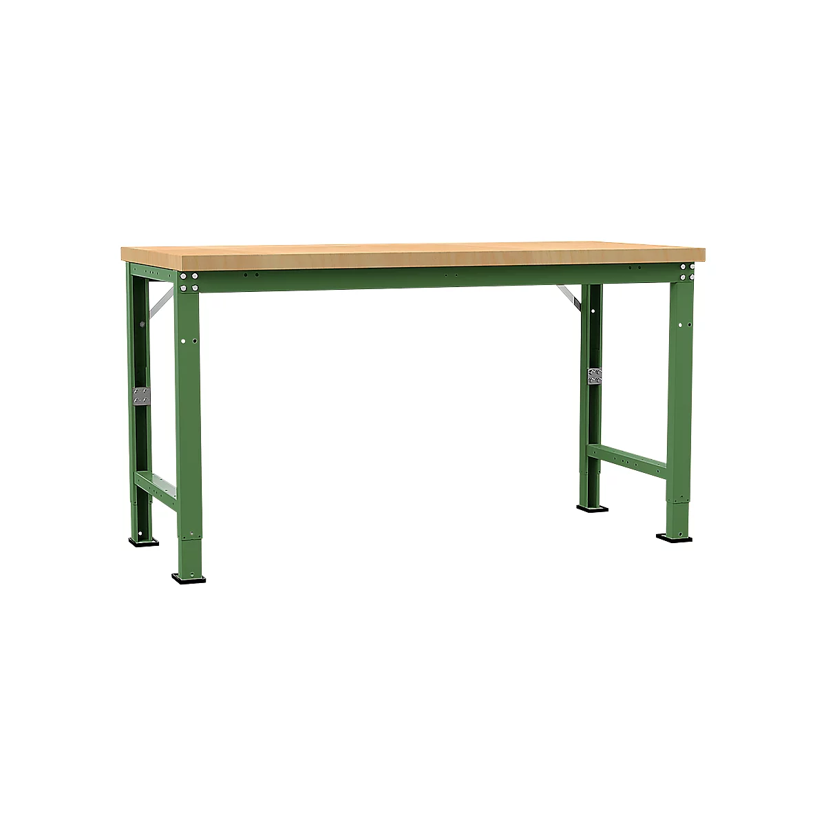 Manuflex Werkbank Profi Spezial, Tischplatte Multiplex, 1750 x 700 mm, resedagrün