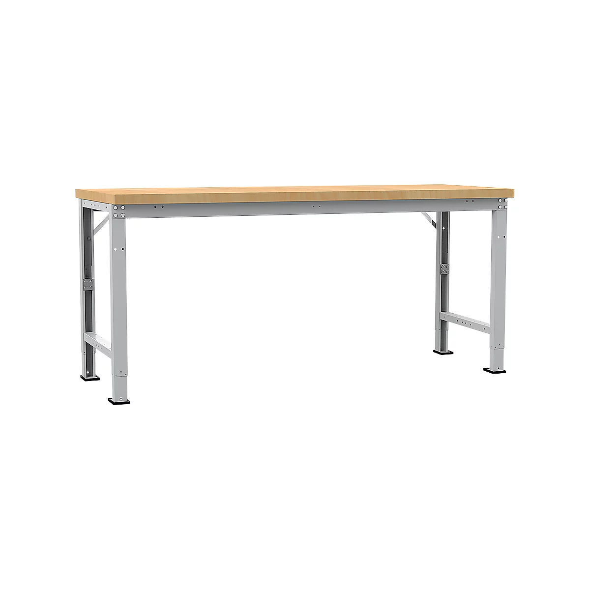 Manuflex Werkbank Profi Spezial, Tischplatte Multiplex, 2000 x 700 mm, alusilber