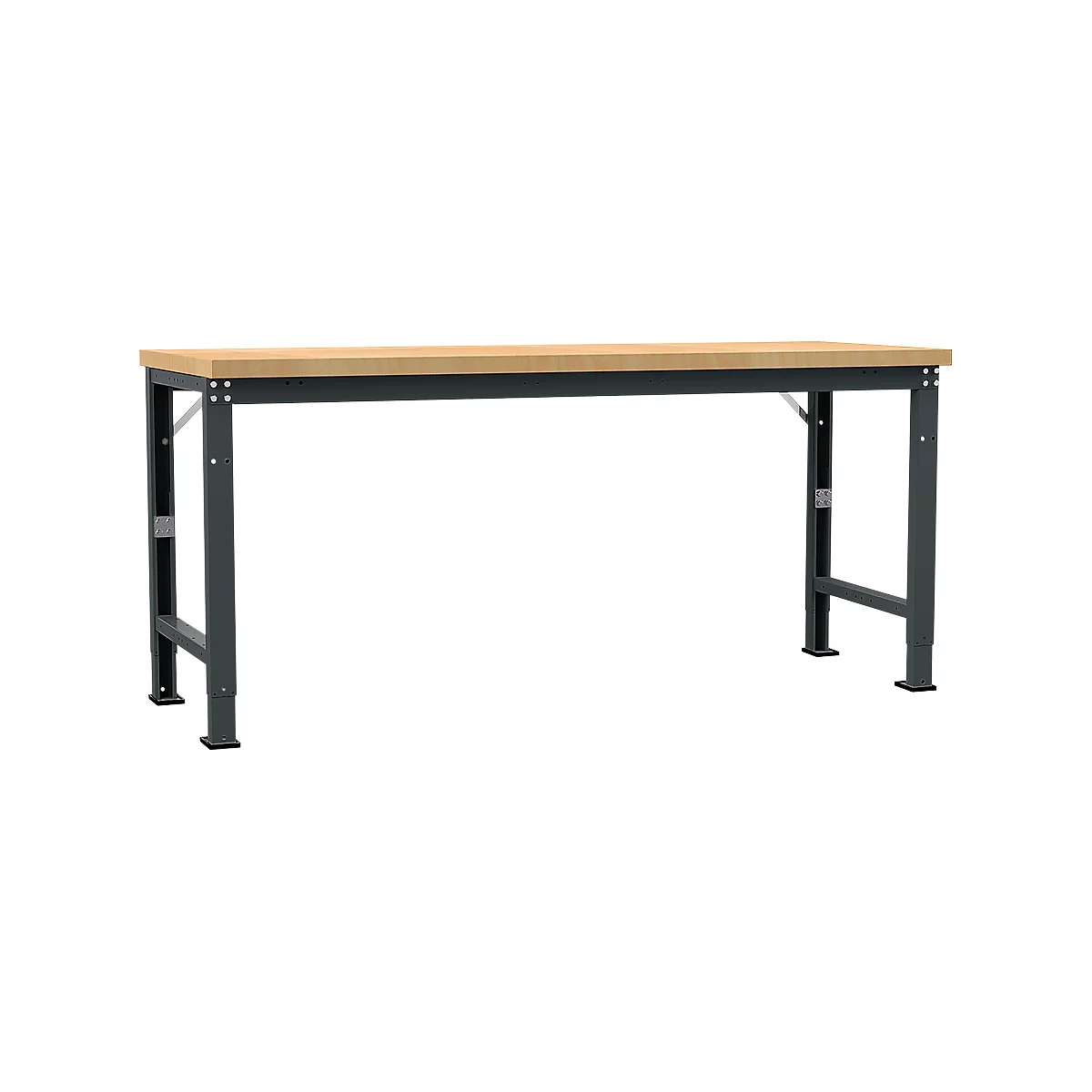 Manuflex Werkbank Profi Spezial, Tischplatte Multiplex, 2000 x 700 mm, anthrazit