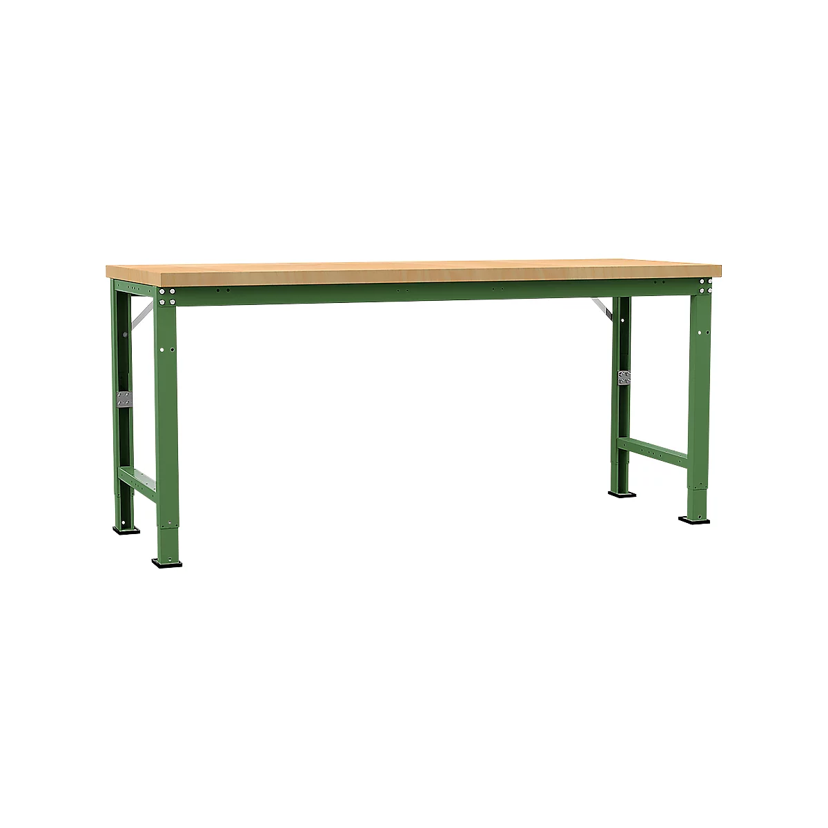 Manuflex Werkbank Profi Spezial, Tischplatte Multiplex, 2000 x 700 mm, resedagrün