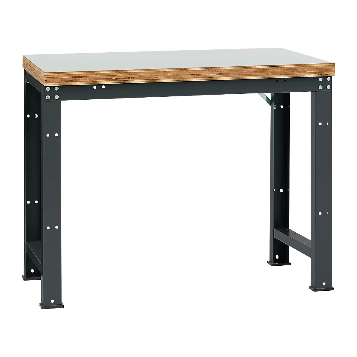 Manuflex werkbank Profi standaard, Tafelblad kunststof B 1250 x D 700, antraciet