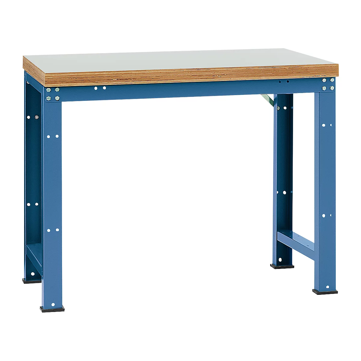Manuflex werkbank Profi standaard, Tafelblad kunststof B 1250 x D 700, briljantblauw