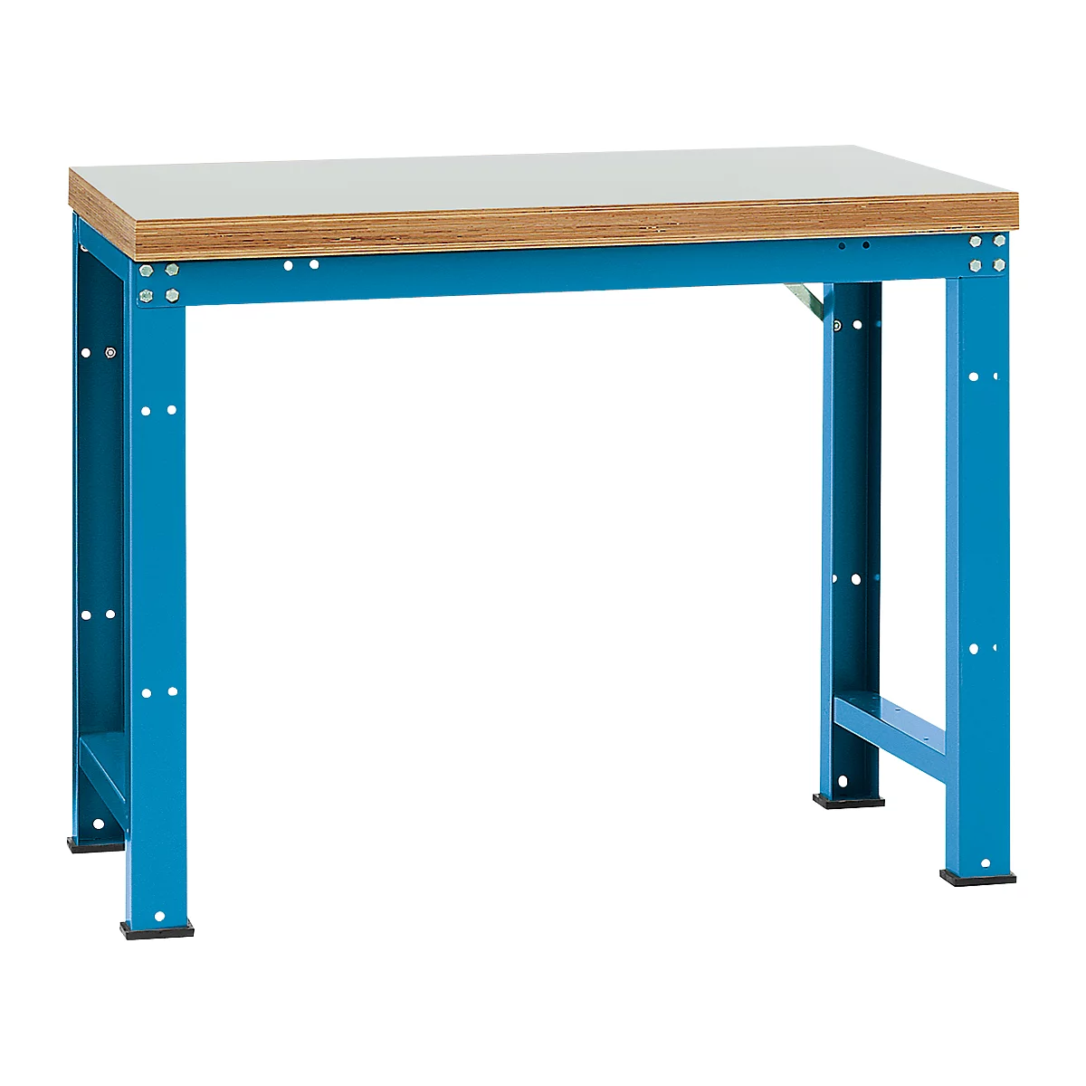 Manuflex werkbank Profi standaard, Tafelblad kunststof B 1250 x D 700, lichtblauw