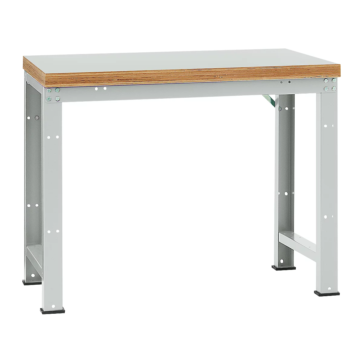 Manuflex werkbank Profi standaard, Tafelblad kunststof B 1250 x D 700, lichtgrijs