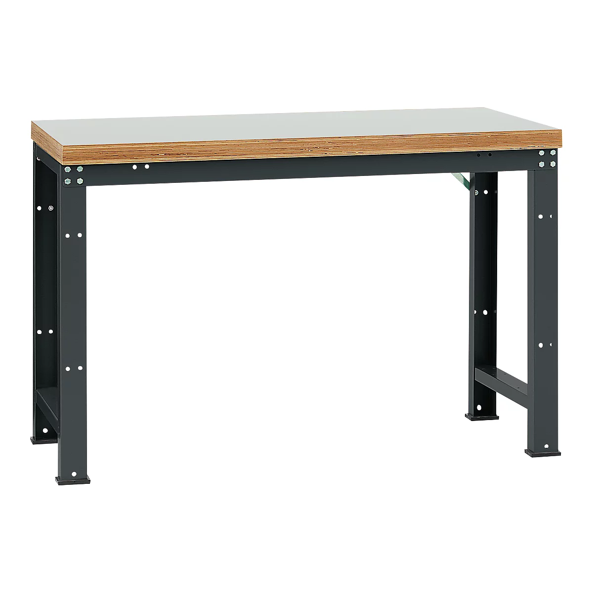 Manuflex werkbank Profi standaard, Tafelblad kunststof B 1500 x D 700, antraciet