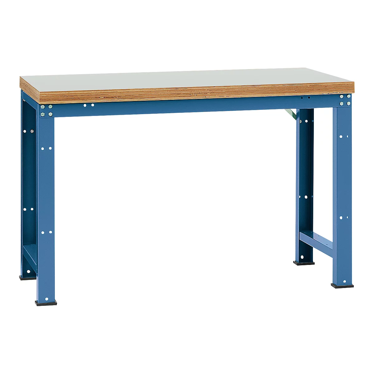 Manuflex werkbank Profi standaard, Tafelblad kunststof B 1500 x D 700, briljantblauw