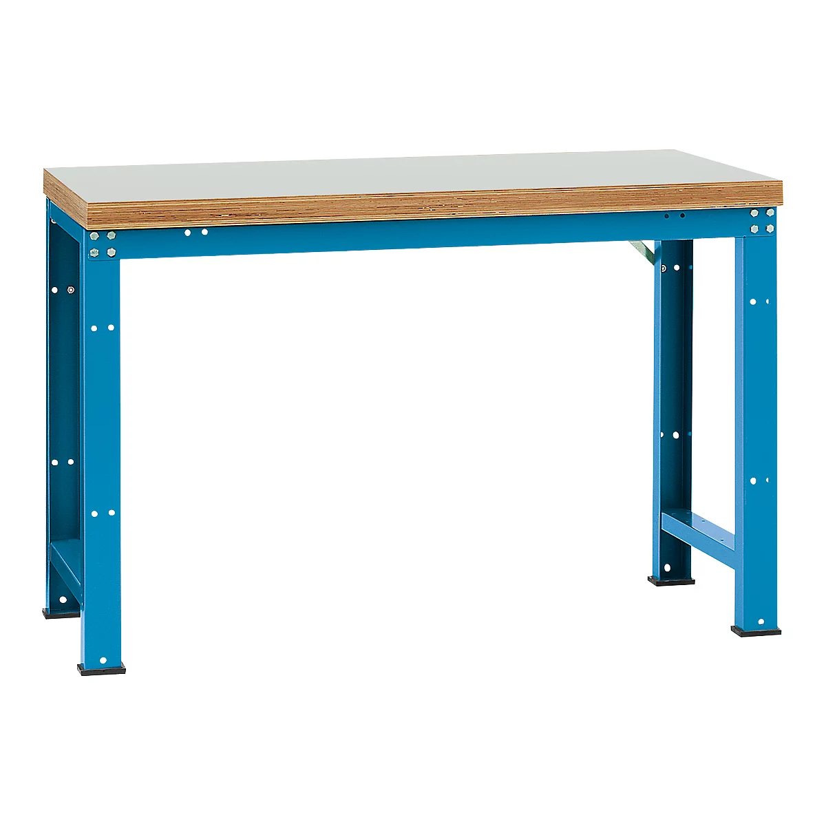 Manuflex werkbank Profi standaard, Tafelblad kunststof B 1500 x D 700, lichtblauw