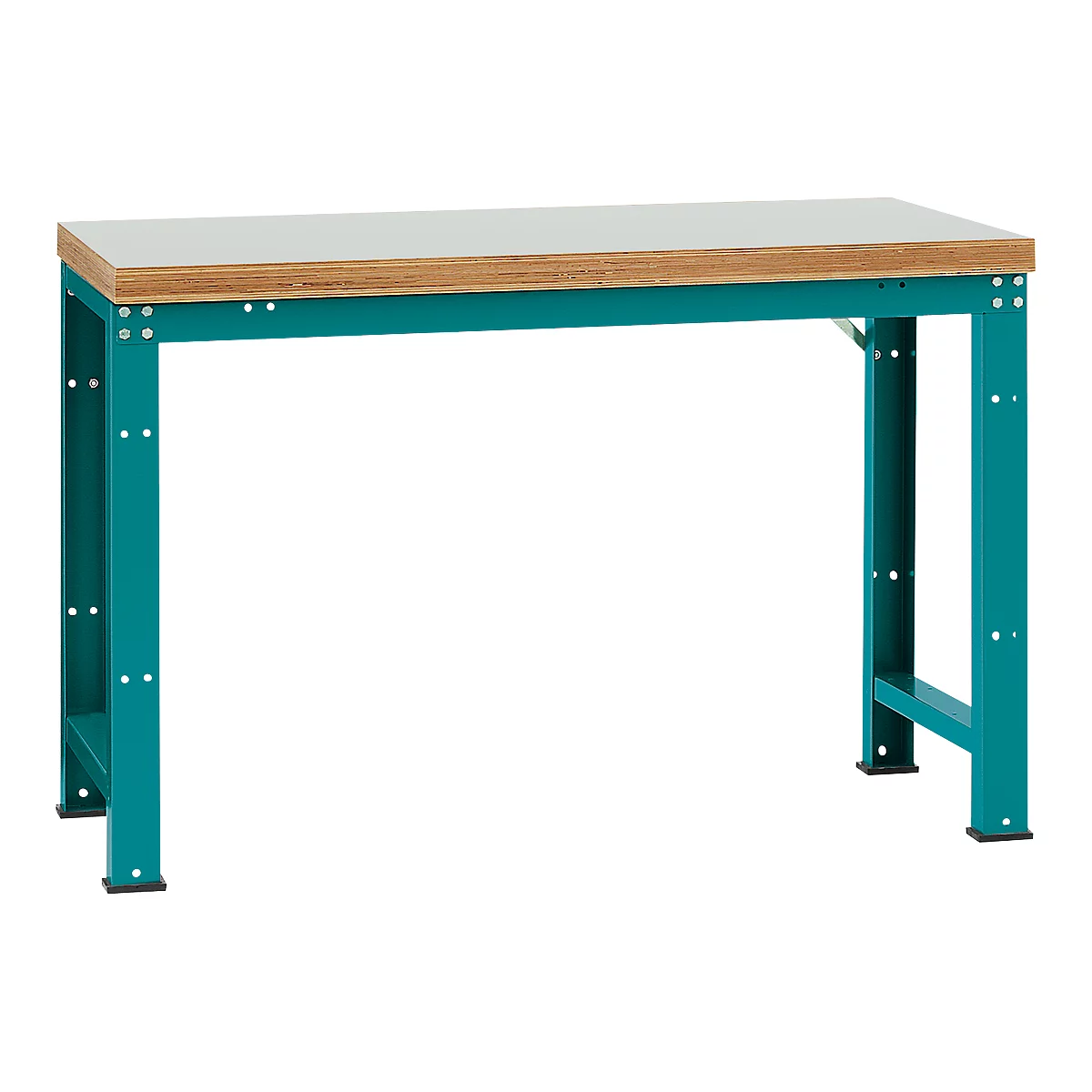 Manuflex werkbank Profi standaard, Tafelblad kunststof B 1500 x D 700, waterblauw
