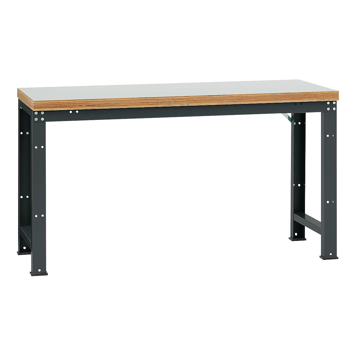 Manuflex werkbank Profi standaard, Tafelblad kunststof B 1750 x D 700, antraciet