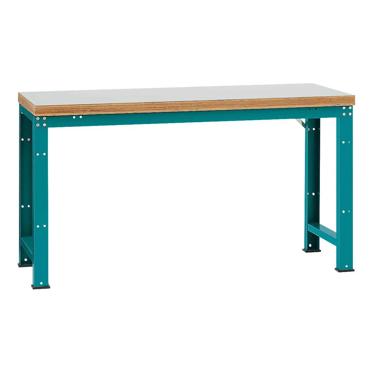 Manuflex werkbank Profi standaard, Tafelblad kunststof B 1750 x D 700, waterblauw