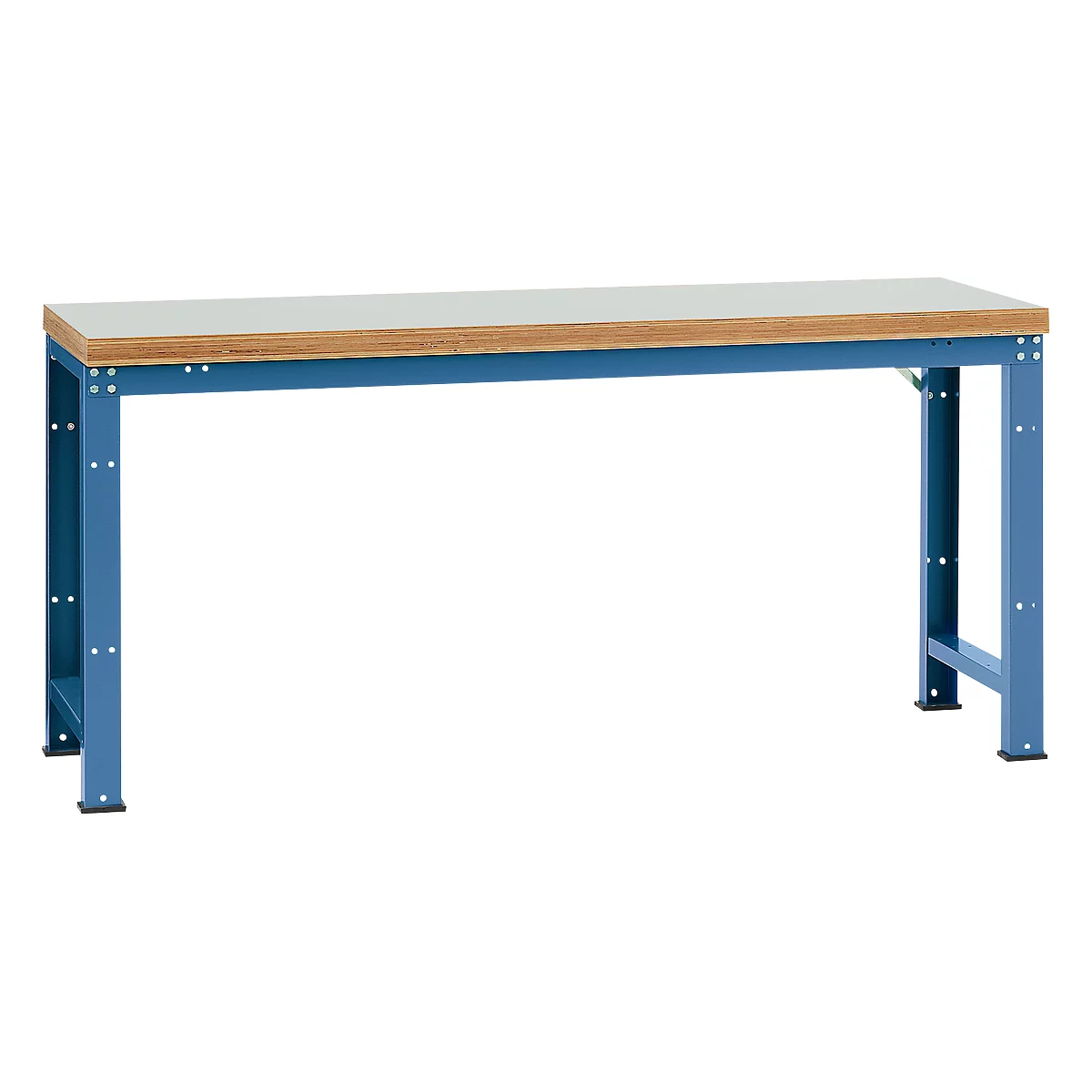 Manuflex werkbank Profi standaard, Tafelblad kunststof B 2000 x D 700, briljantblauw