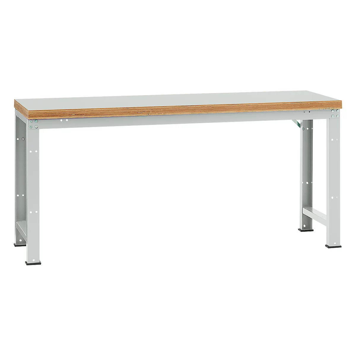 Manuflex werkbank Profi standaard, Tafelblad kunststof B 2000 x D 700, lichtgrijs