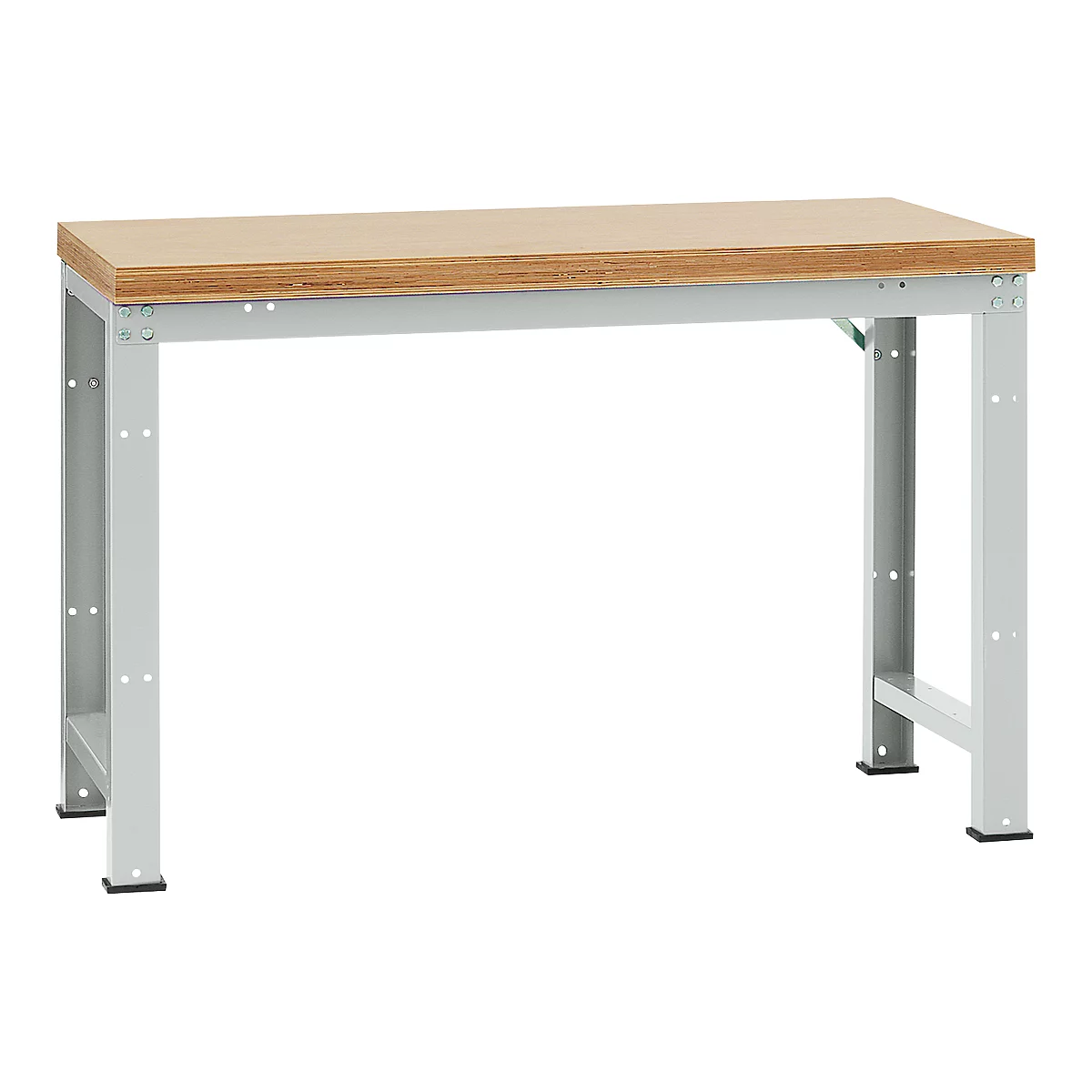 Manuflex werkbank Profi standaard, Tafelblad multiplex B 1500 x D 700, lichtgrijs