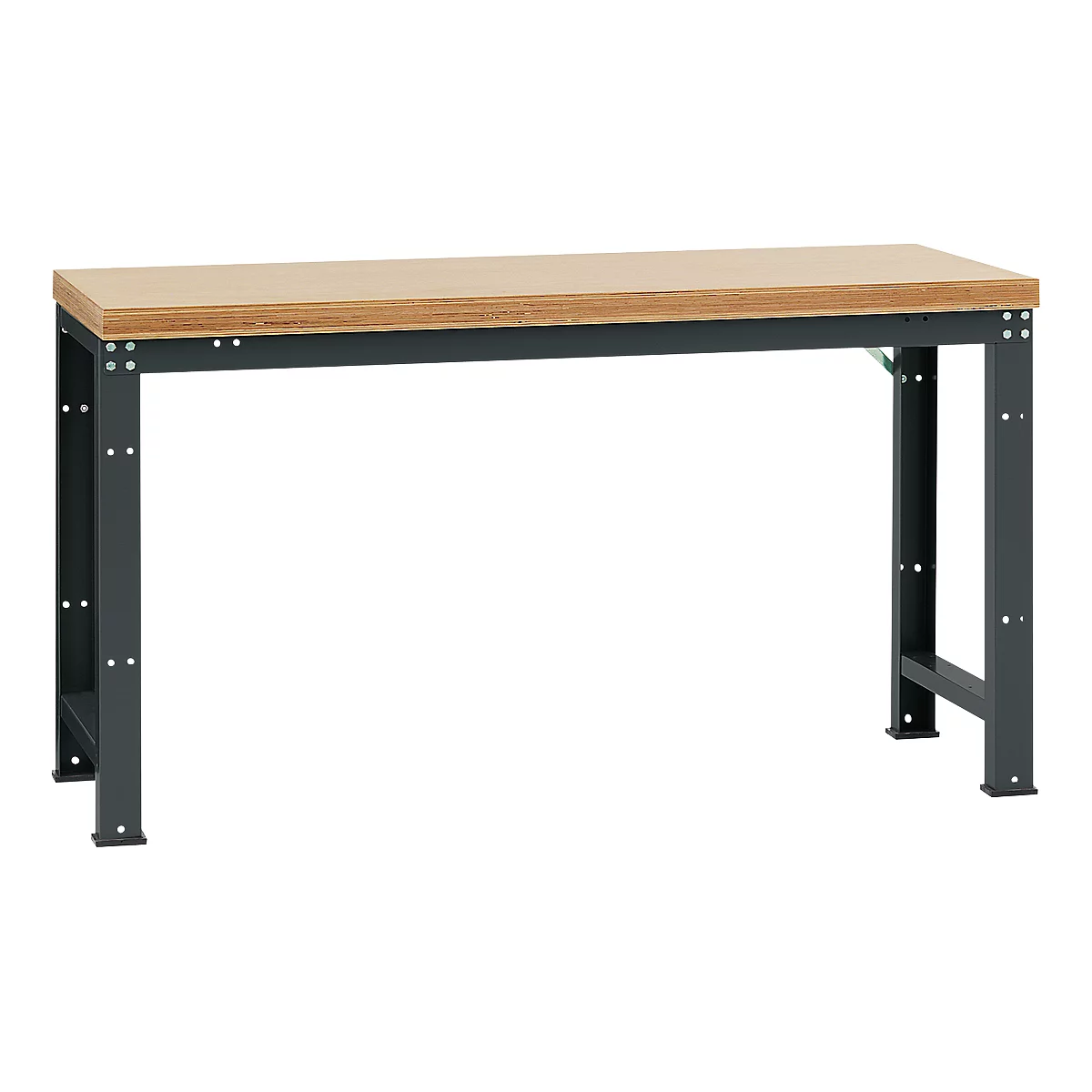 Manuflex werkbank Profi standaard, Tafelblad multiplex B 1750 x D 700, antraciet