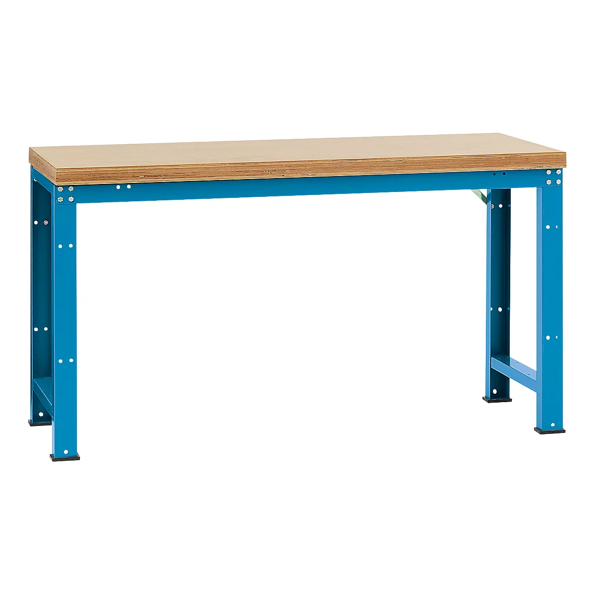 Manuflex werkbank Profi standaard, Tafelblad multiplex B 1750 x D 700, lichtblauw