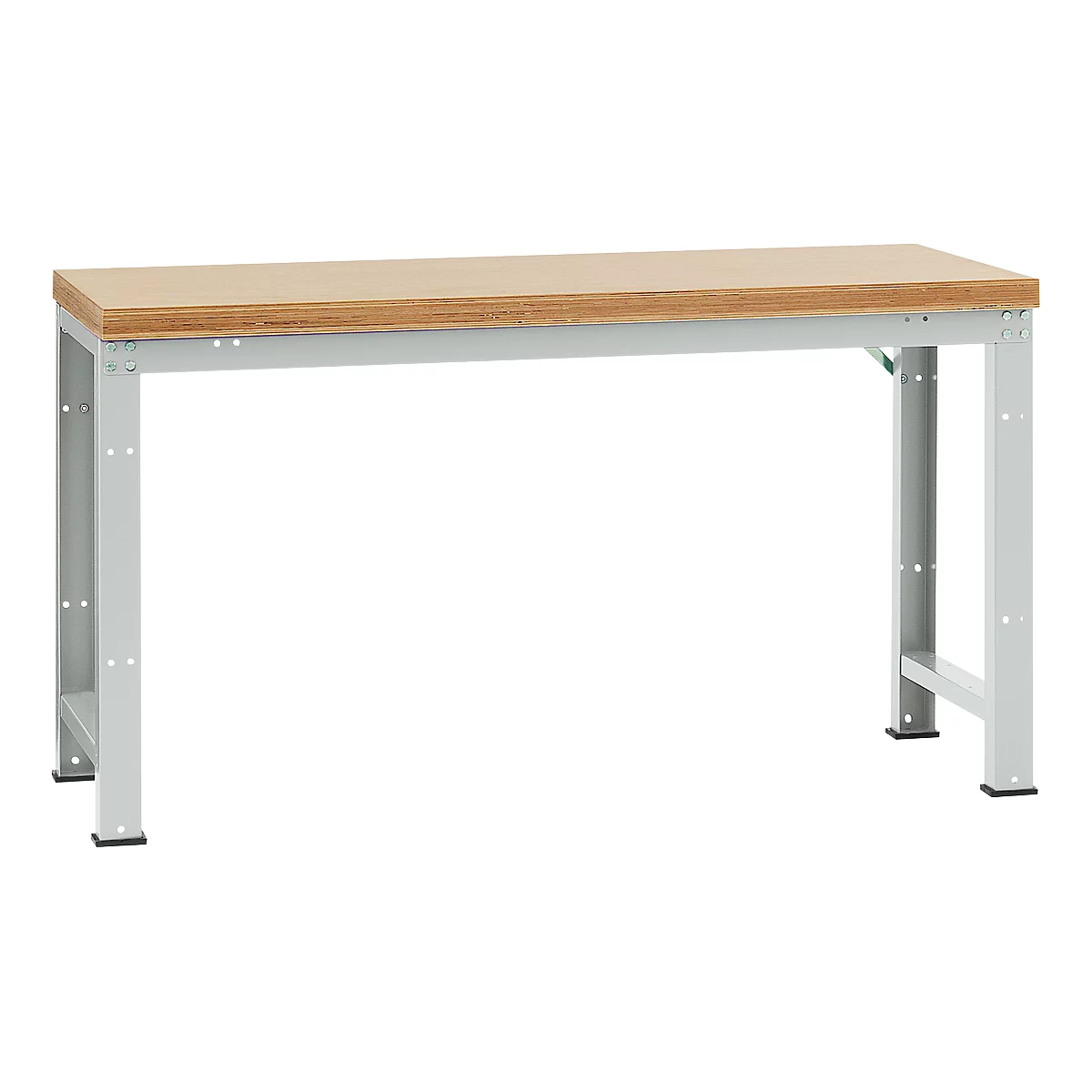 Manuflex werkbank Profi standaard, Tafelblad multiplex B 1750 x D 700, lichtgrijs