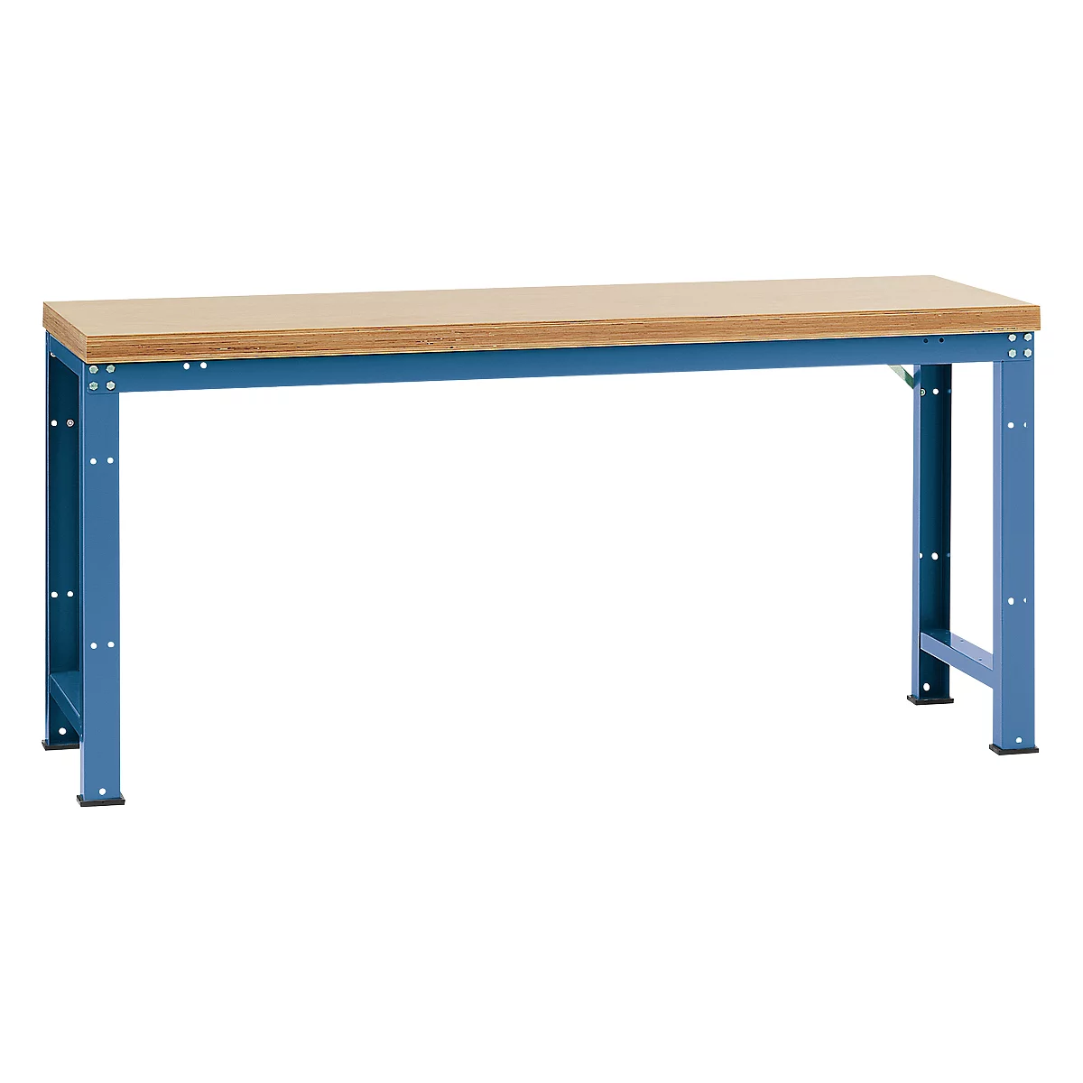 Manuflex werkbank Profi standaard, Tafelblad multiplex B 2000 x D 700, briljantblauw