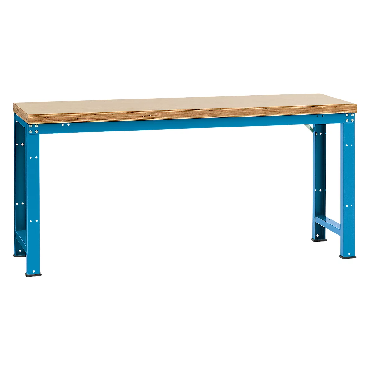 Manuflex werkbank Profi standaard, Tafelblad multiplex B 2000 x D 700, lichtblauw