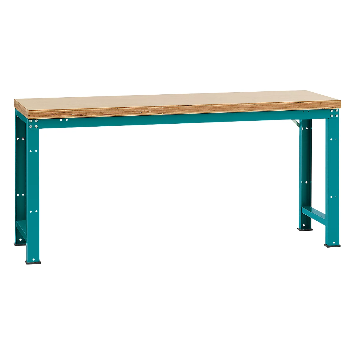 Manuflex werkbank Profi standaard, Tafelblad multiplex B 2000 x D 700, waterblauw