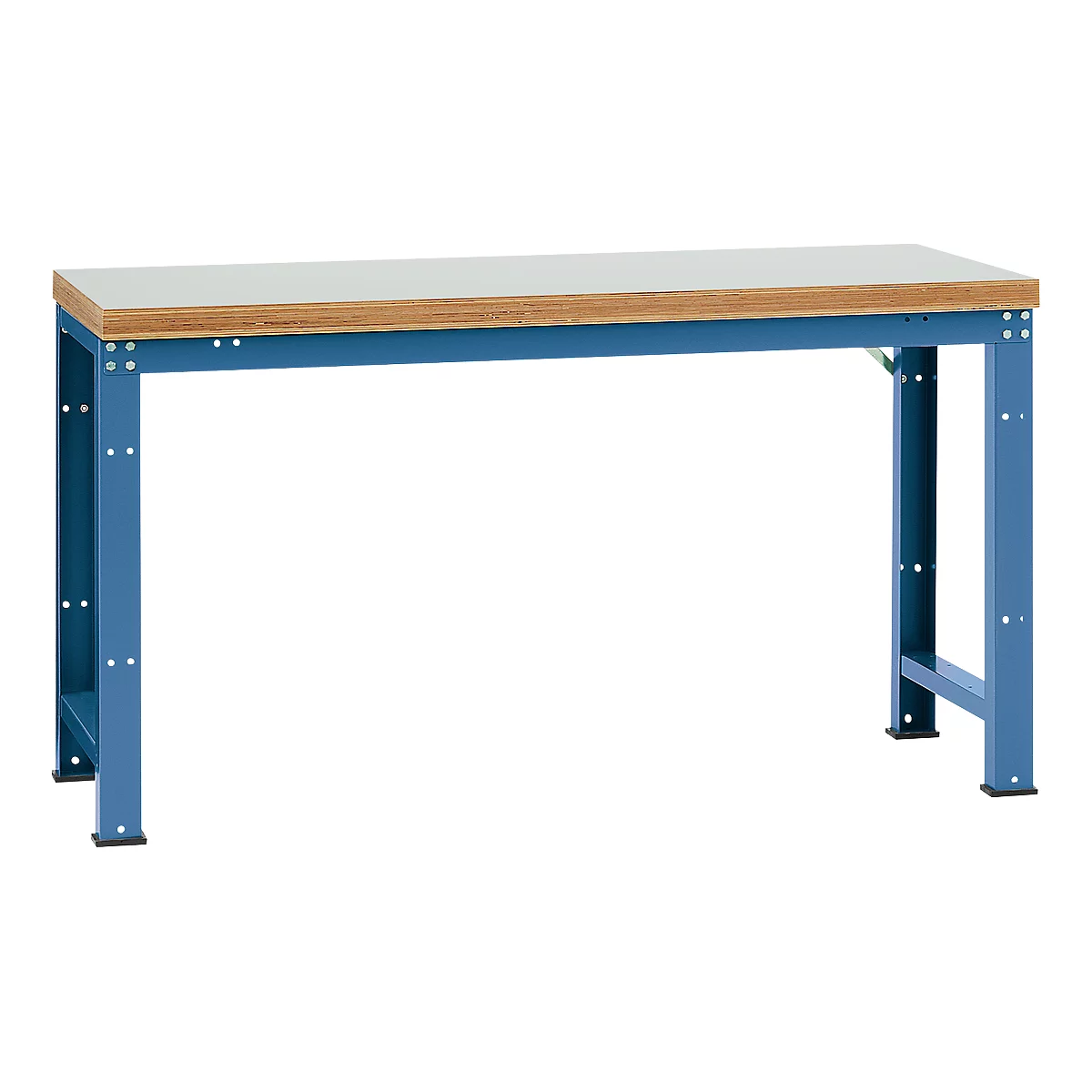 Manuflex Werkbank Profi Standard, Tischplatte Kunststoff B 1750 x T 700, brillantblau