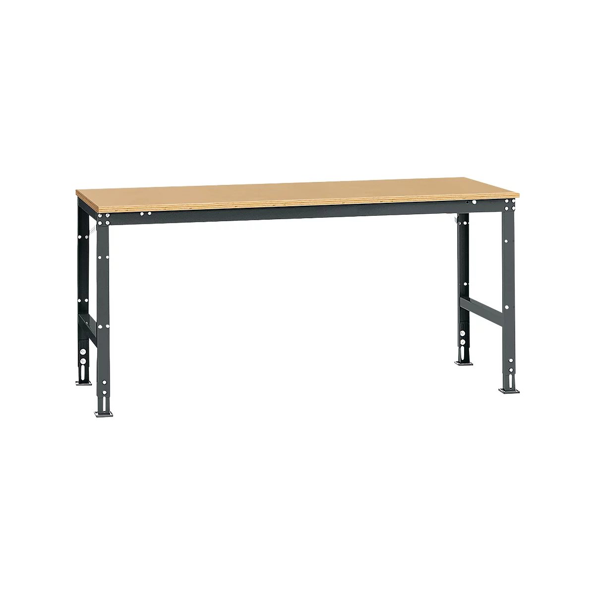 Manuflex werktafel UNIVERSAL Standaard, 2000 x 1000 mm, multiplex natuur, antraciet