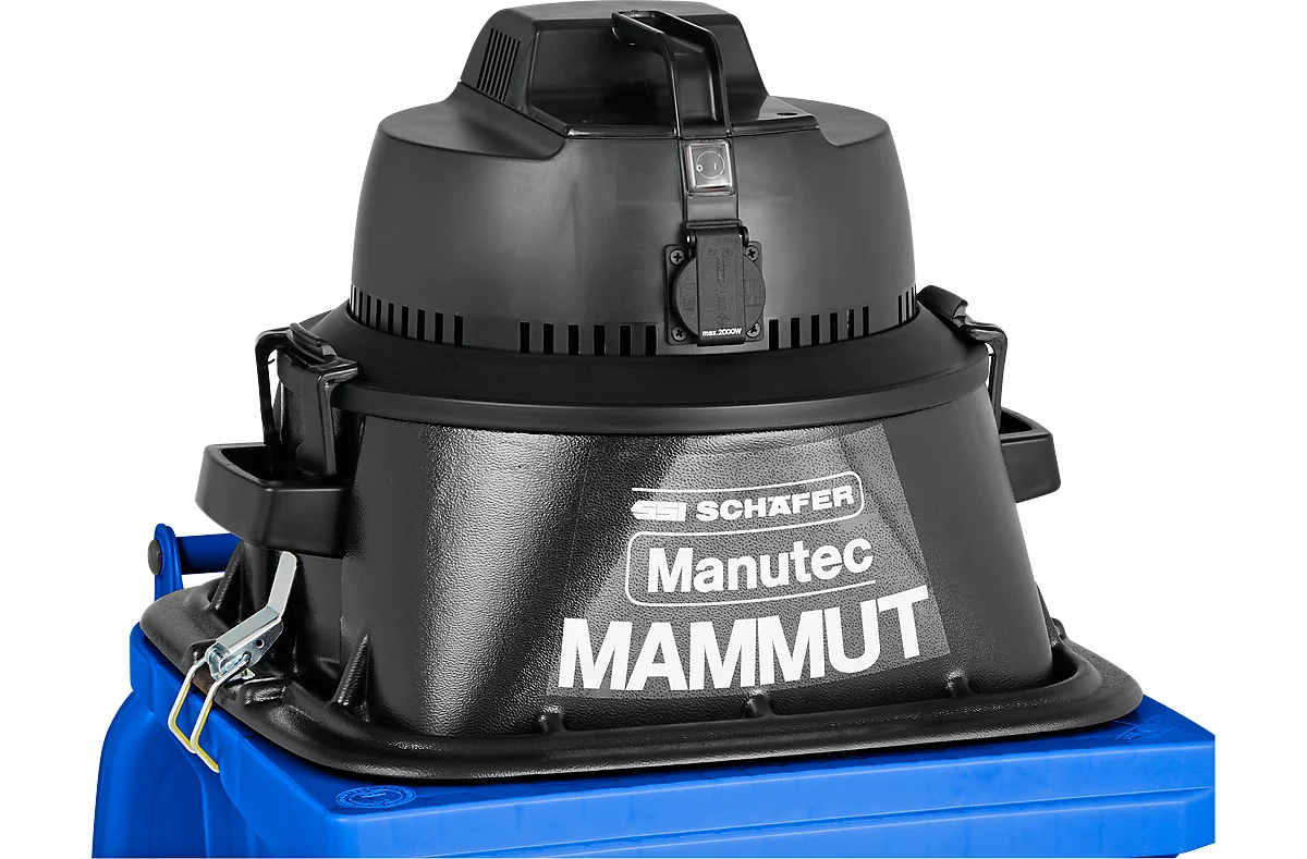 Manutec-Mammut opzetstofzuiger, 1100 W, geschikt voor 120 l afvalbakken, met gereedschapaansluiting, 1 patroonfilter & 1 vliesfilter 