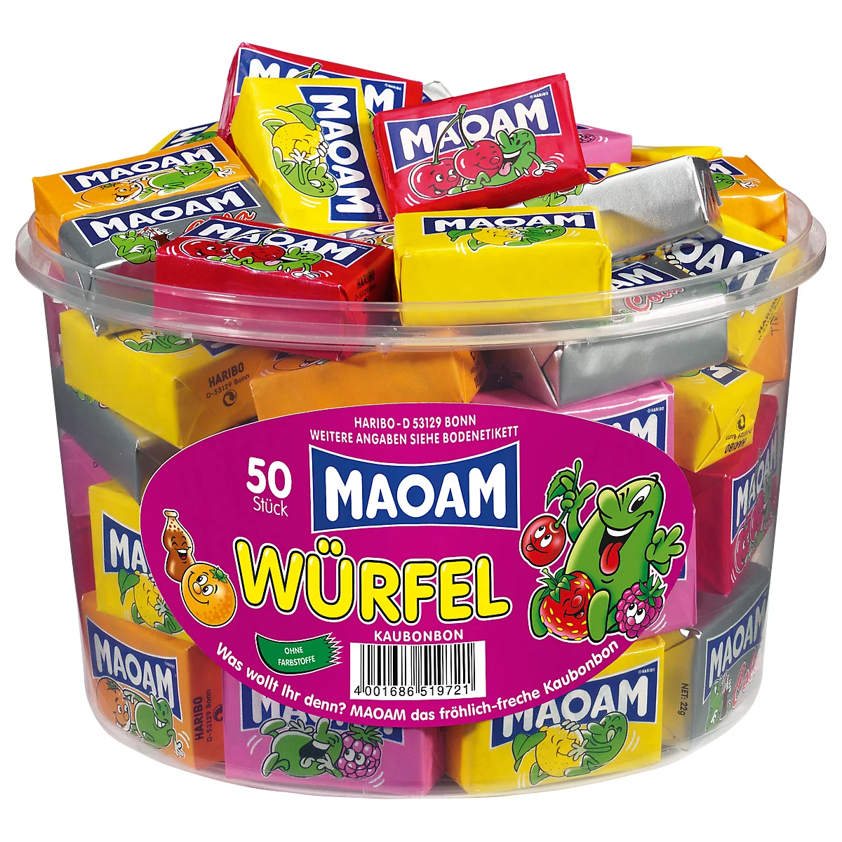Maoam en dés Haribo, 50 cubes
