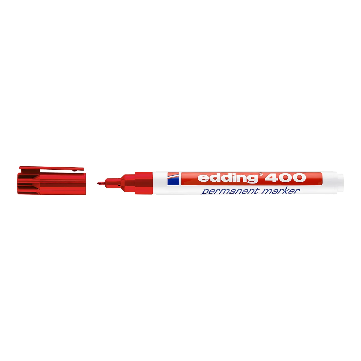 Marcador edding 400, punta fina, rojo, 10 piezas