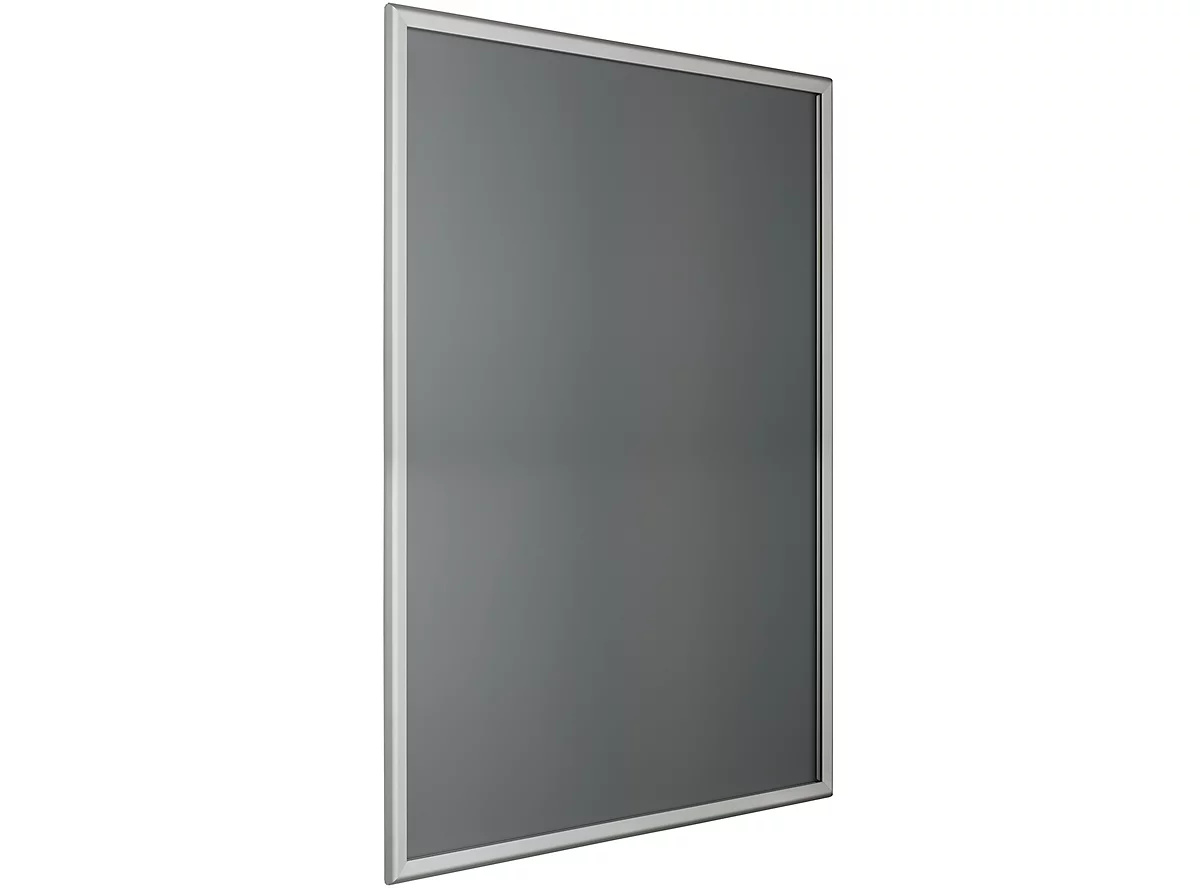 Marco intercambiable, esquinas angulares, perfil de aluminio anodizado plata, DIN A1, 594 x 841 mm