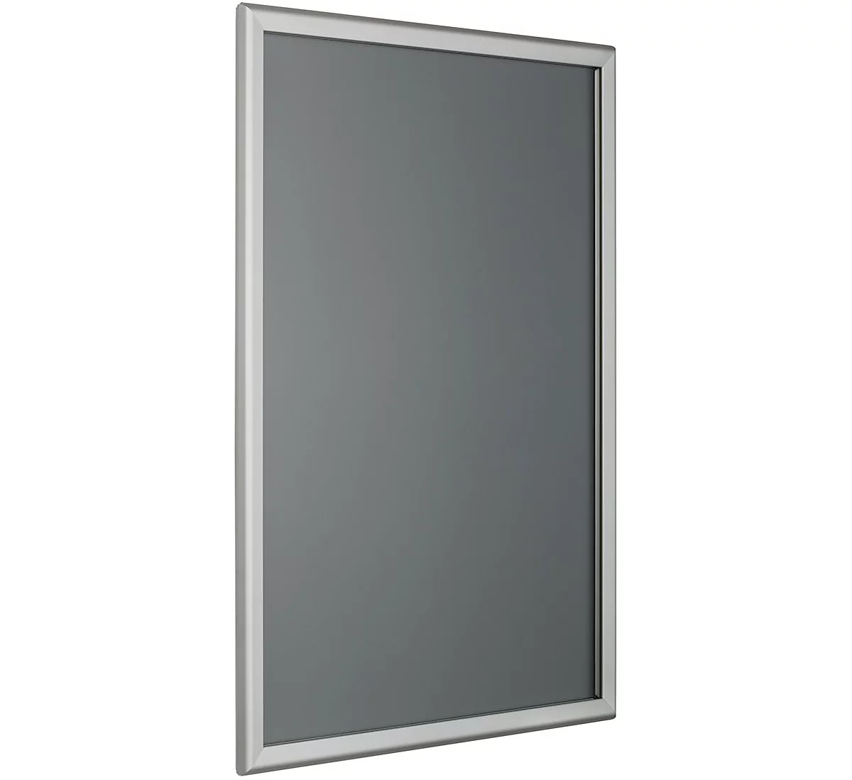 Marco intercambiable, esquinas angulares, perfil de aluminio anodizado plata, DIN A4, 210 x 297 mm