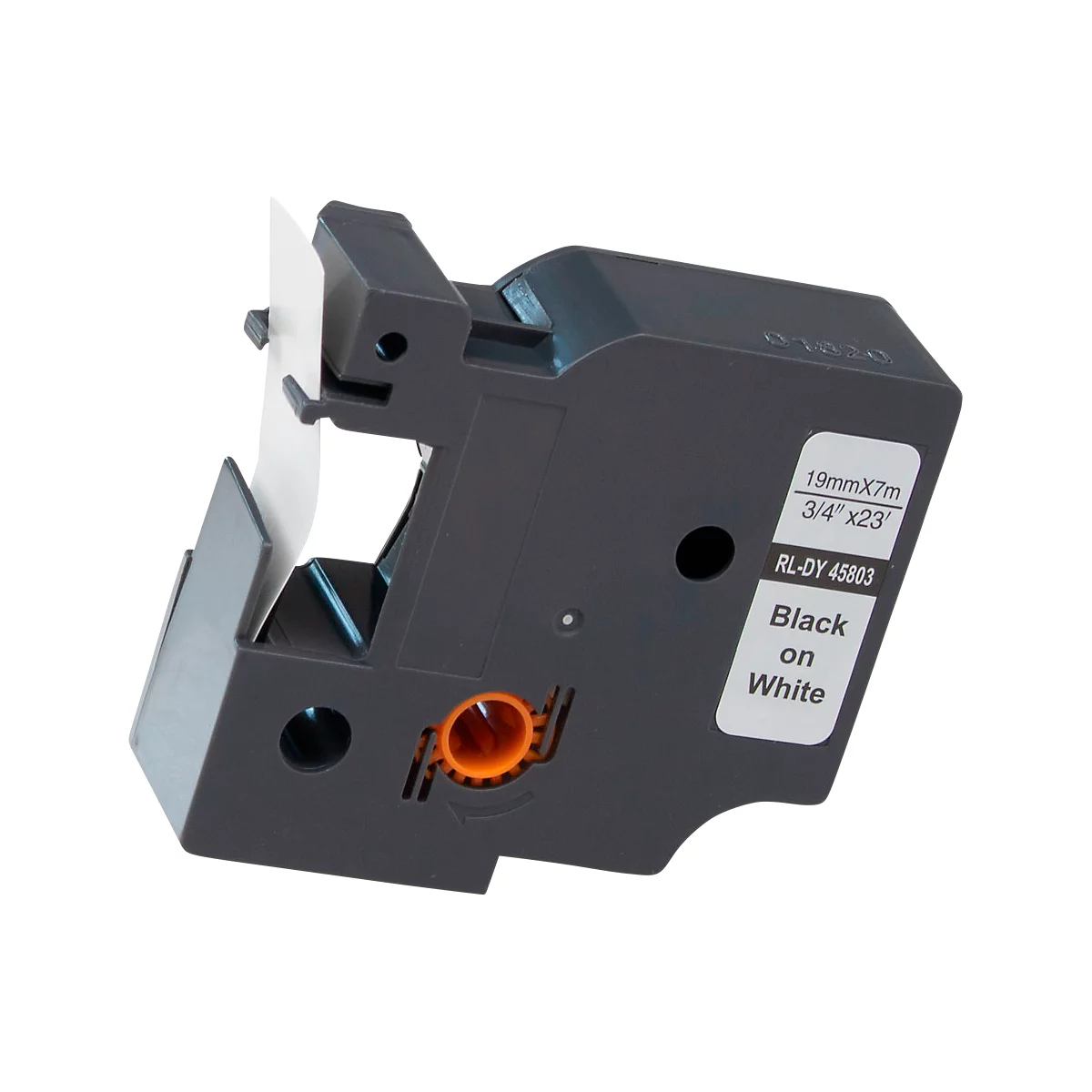 Markeerlint compatibel met Dymo® Markeerlint D1/45803, zelfklevend, wit/zwart, kunststof, L 7 m x B 19 mm
