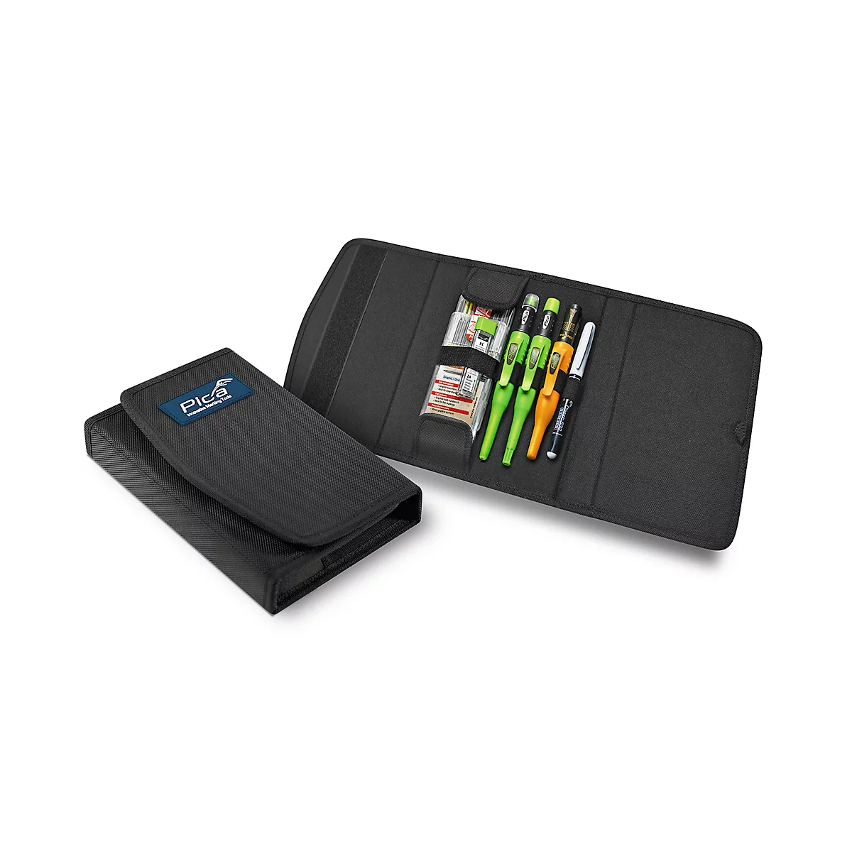 Markeerset Pica Master set, voor timmerman/meubelmaker, met klittenbandsluiting & elastische band