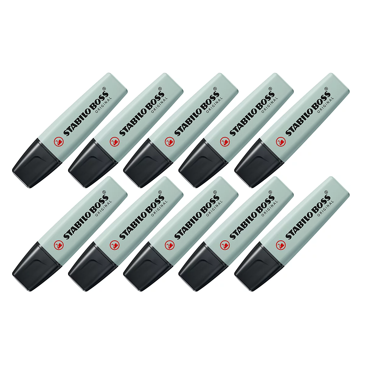 Markeerstift STABILO® BOSS Original NatureCOLORS, wigvormige punt, lichtecht, sneldrogend, groene aarde, 10 stuks