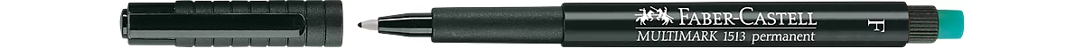 Marker Faber-Castell Multimark, inkl. Spezialradierer, schwarz, F, permanent