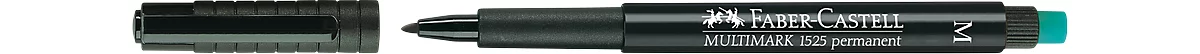 Marker Faber-Castell Multimark, inkl. Spezialradierer, schwarz, M, permanent