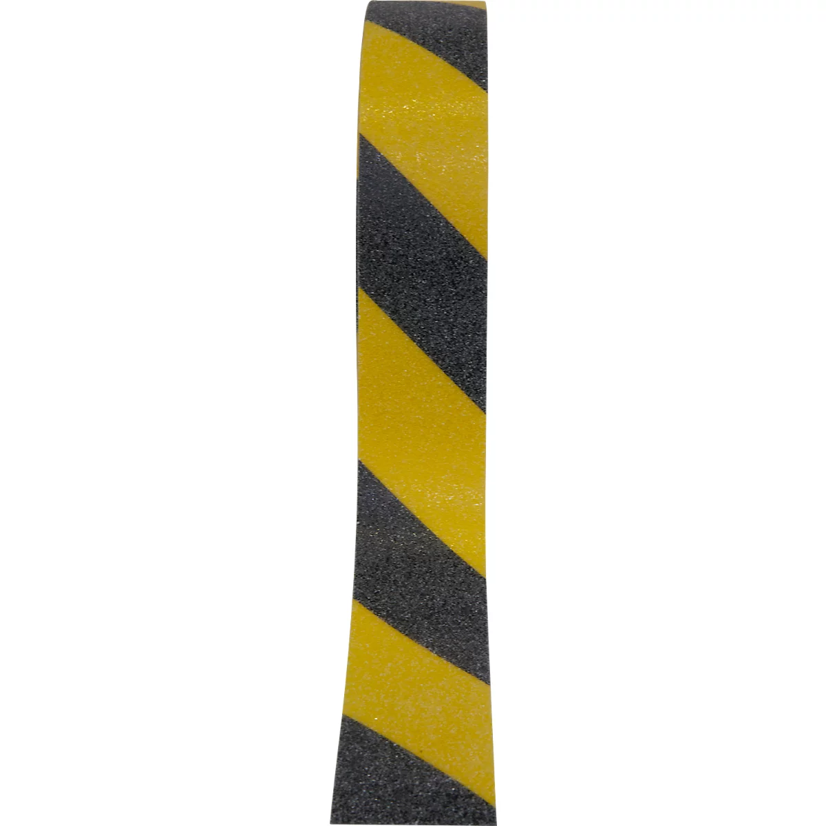 Marquage de signalisation, pour l'extérieur, 25 mm x 25 m, 4 rouleaux, noir/jaune