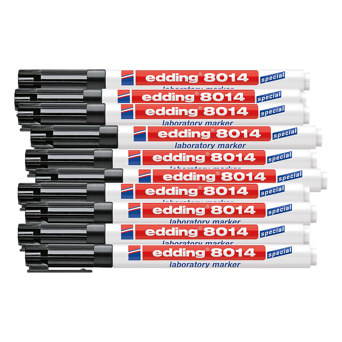 Marqueur de laboratoire 8014 edding, 1,0 mm, 10 p., noir