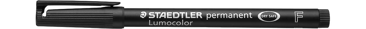 Marqueur feutre universel Lumocolor STAEDTLER, F, résistant à l’eau, noir, 10 p.