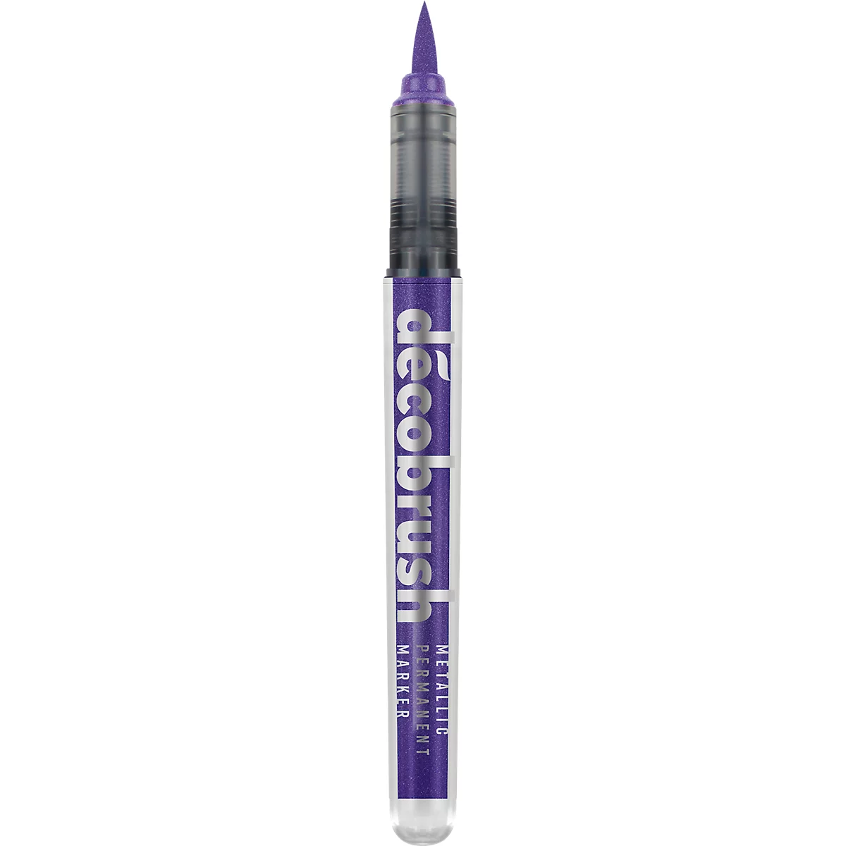 Marqueur peinture KARIN Deco Brush Metallic 8545 28Z8545, pointe biseautée, technologie d'encre liquide résistante à la lumière et à l'eau violet, 1 pièce