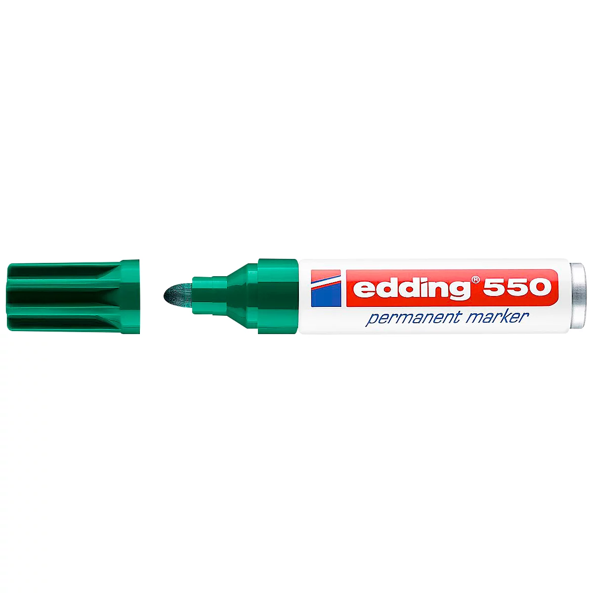 Marqueur permanent 550 edding, pointe ronde 3-4 mm, vert, 1 p.