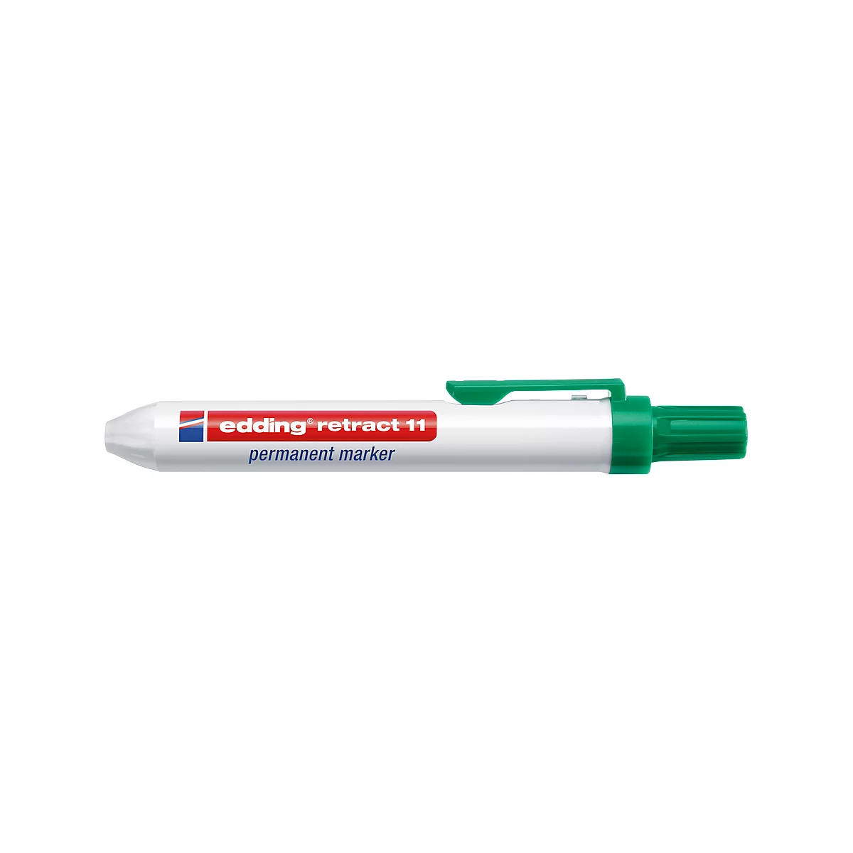 Marqueur permanent retract 11 edding, sans capuchon, rétractable, 10 p., vert